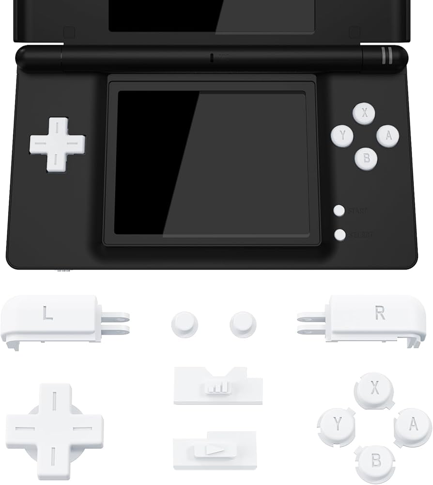 eXtremeRate White Replacement Full Set Buttons for Nintendo DS